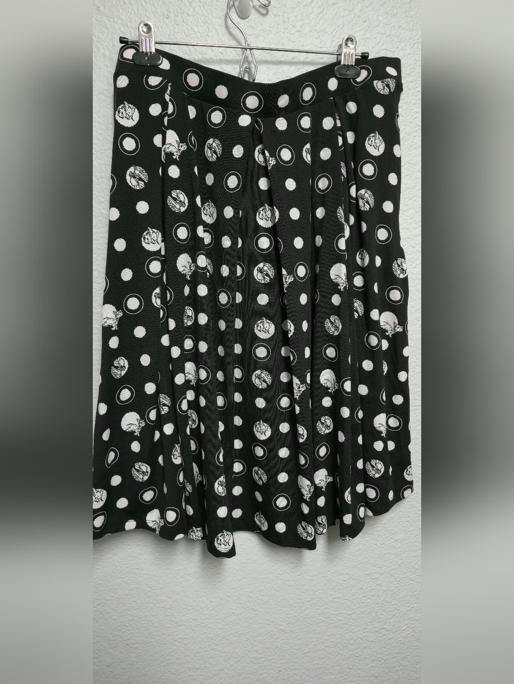 LuLaRoe Black and White Polka Dot Skater Skirt